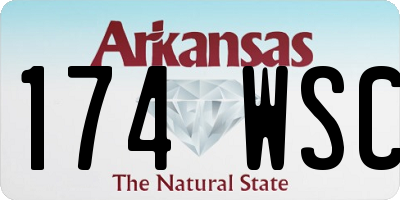AR license plate 174WSC