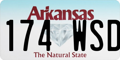 AR license plate 174WSD