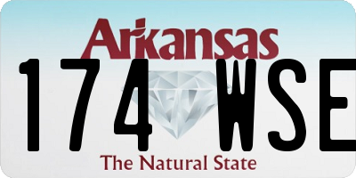 AR license plate 174WSE
