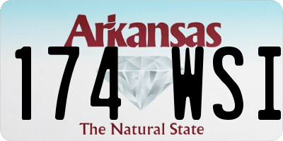 AR license plate 174WSI