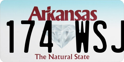 AR license plate 174WSJ