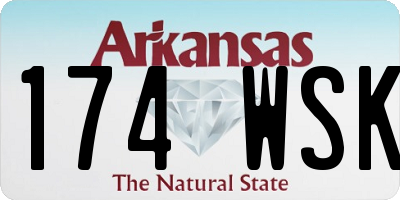 AR license plate 174WSK