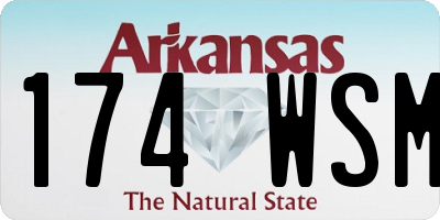 AR license plate 174WSM