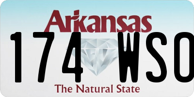 AR license plate 174WSO