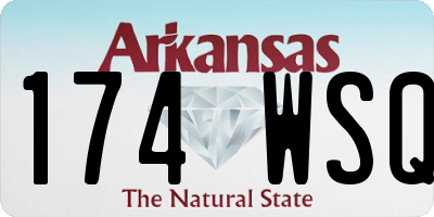 AR license plate 174WSQ
