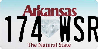 AR license plate 174WSR