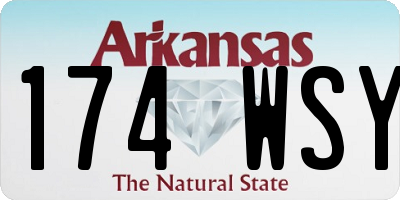 AR license plate 174WSY