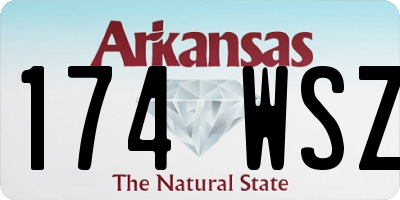 AR license plate 174WSZ