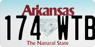 AR license plate 174WTB