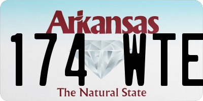 AR license plate 174WTE