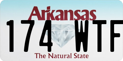 AR license plate 174WTF