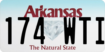 AR license plate 174WTI