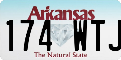 AR license plate 174WTJ