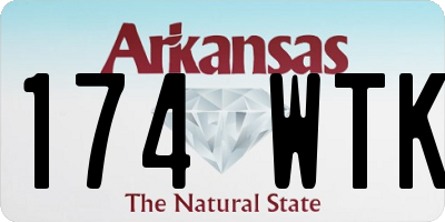AR license plate 174WTK