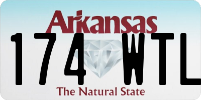 AR license plate 174WTL