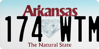 AR license plate 174WTM