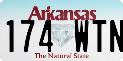 AR license plate 174WTN