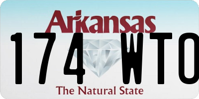 AR license plate 174WTO