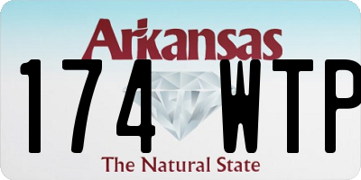 AR license plate 174WTP