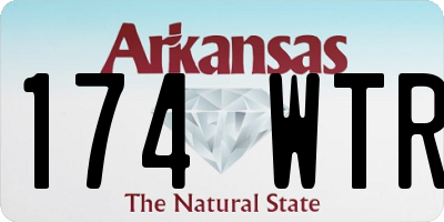 AR license plate 174WTR