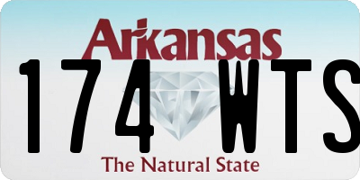 AR license plate 174WTS