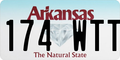 AR license plate 174WTT