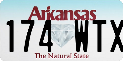 AR license plate 174WTX