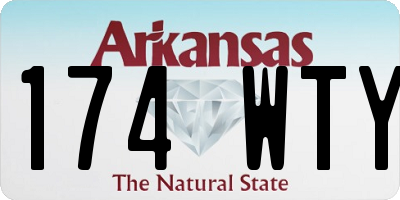AR license plate 174WTY