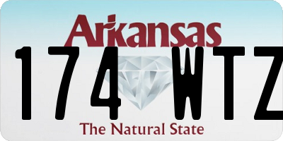 AR license plate 174WTZ