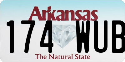 AR license plate 174WUB
