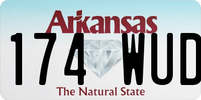 AR license plate 174WUD