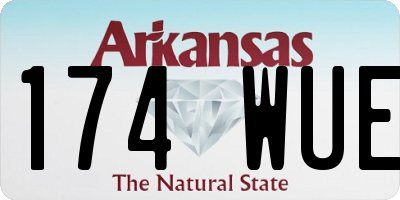 AR license plate 174WUE