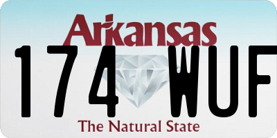AR license plate 174WUF