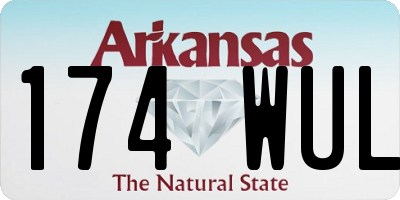 AR license plate 174WUL