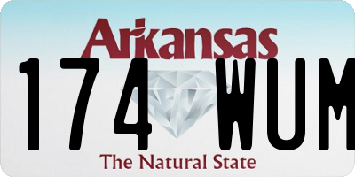 AR license plate 174WUM