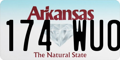 AR license plate 174WUO