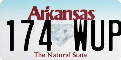 AR license plate 174WUP