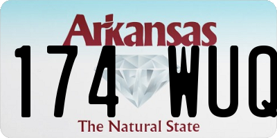 AR license plate 174WUQ
