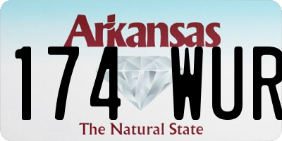 AR license plate 174WUR