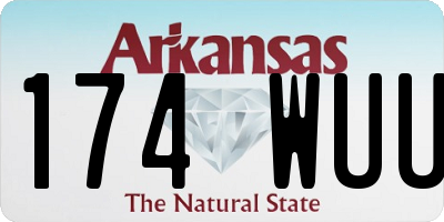 AR license plate 174WUU