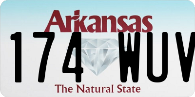AR license plate 174WUV