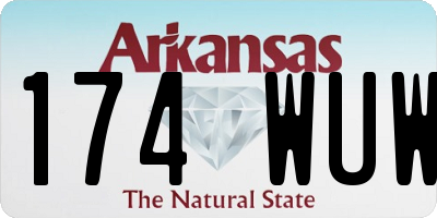 AR license plate 174WUW