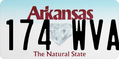 AR license plate 174WVA