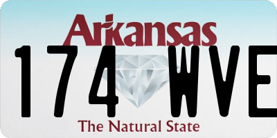 AR license plate 174WVE