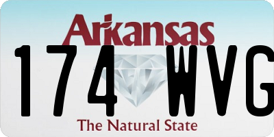 AR license plate 174WVG