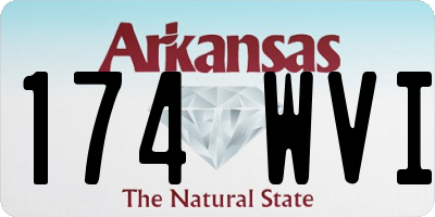 AR license plate 174WVI