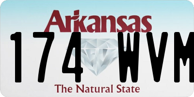 AR license plate 174WVM