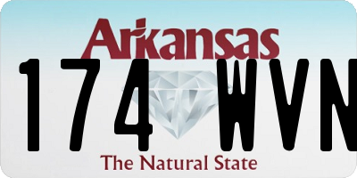 AR license plate 174WVN