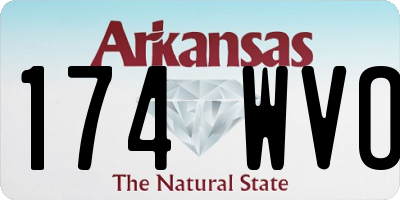 AR license plate 174WVO