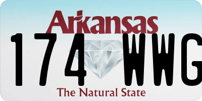 AR license plate 174WWG